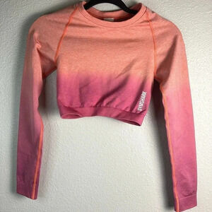 Gymshark Ombré Long Sleeve Crop Top